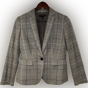 Ann Taylor Plaid Gray Blazer | 2P